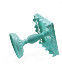Load image into Gallery viewer, Turquoise Metal Cake Stand Square

