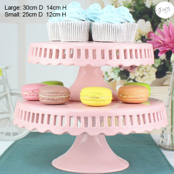 Pink Ceramic Cake Stand Choose from two