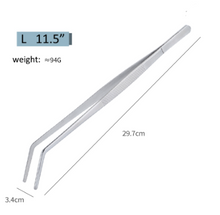 Load image into Gallery viewer, Curved Culinary Tweezers  (set of three)
