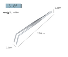 Load image into Gallery viewer, Curved Culinary Tweezers  (set of three)
