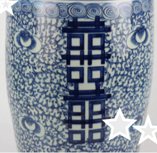 Load image into Gallery viewer, Double Happy Blue Vase with Handles
